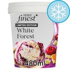 Tesco Finest White Forest Ice Cream 480ml