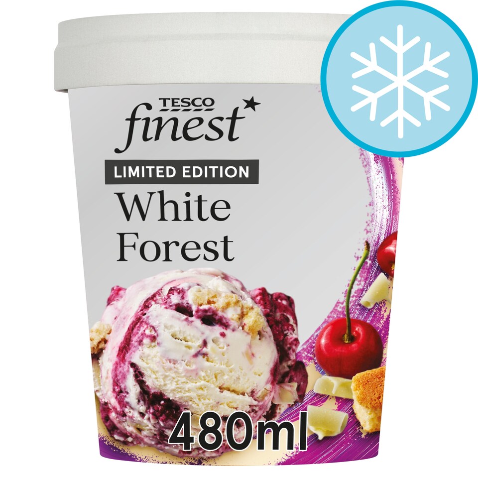 Tesco Finest White Forest Ice Cream 480ml