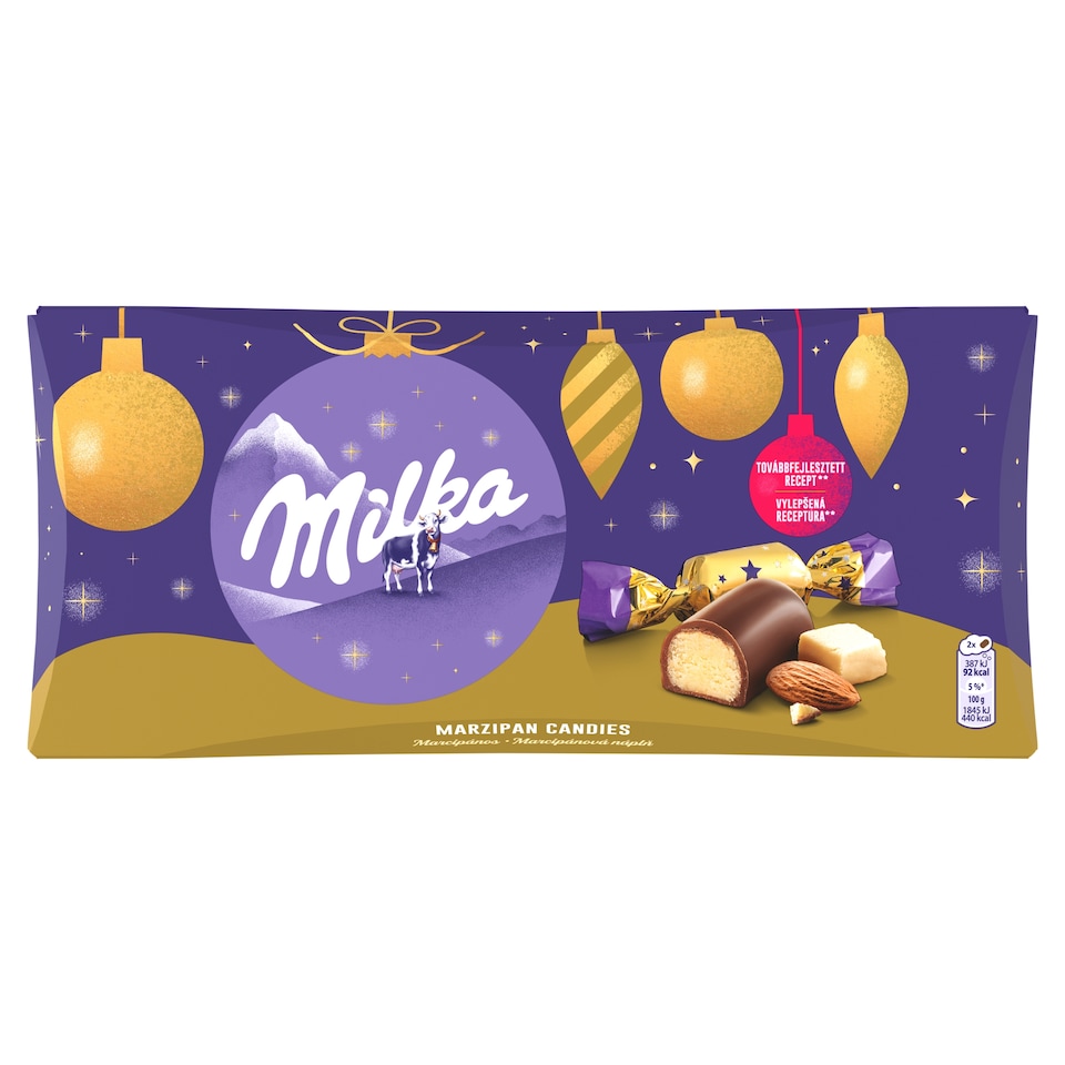 Milka salónky marcipánovej, mliečna čokoláda, kolekcia 255 g