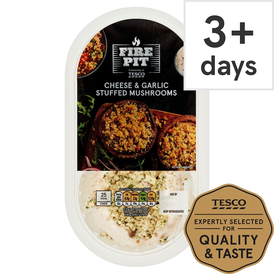 Tesco Garlic & Cheese Mushrooms 200g