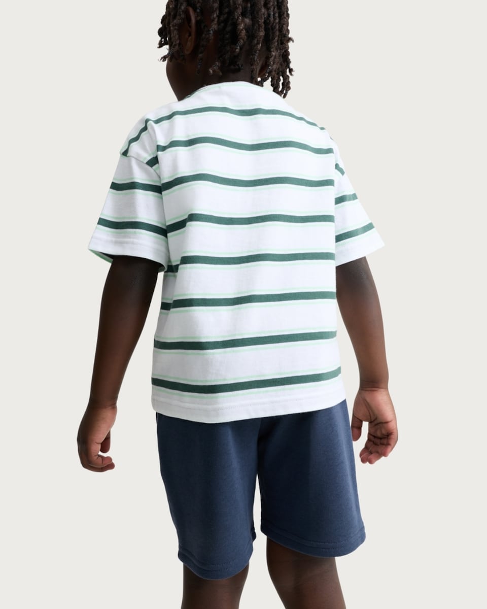 image 1 of F&F Boys 3-Pack Cotton Rich Drawstring Shorts in Navy