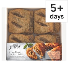 Tesco Finest 4  Pork & Apple Hog Roast Rolls 188g