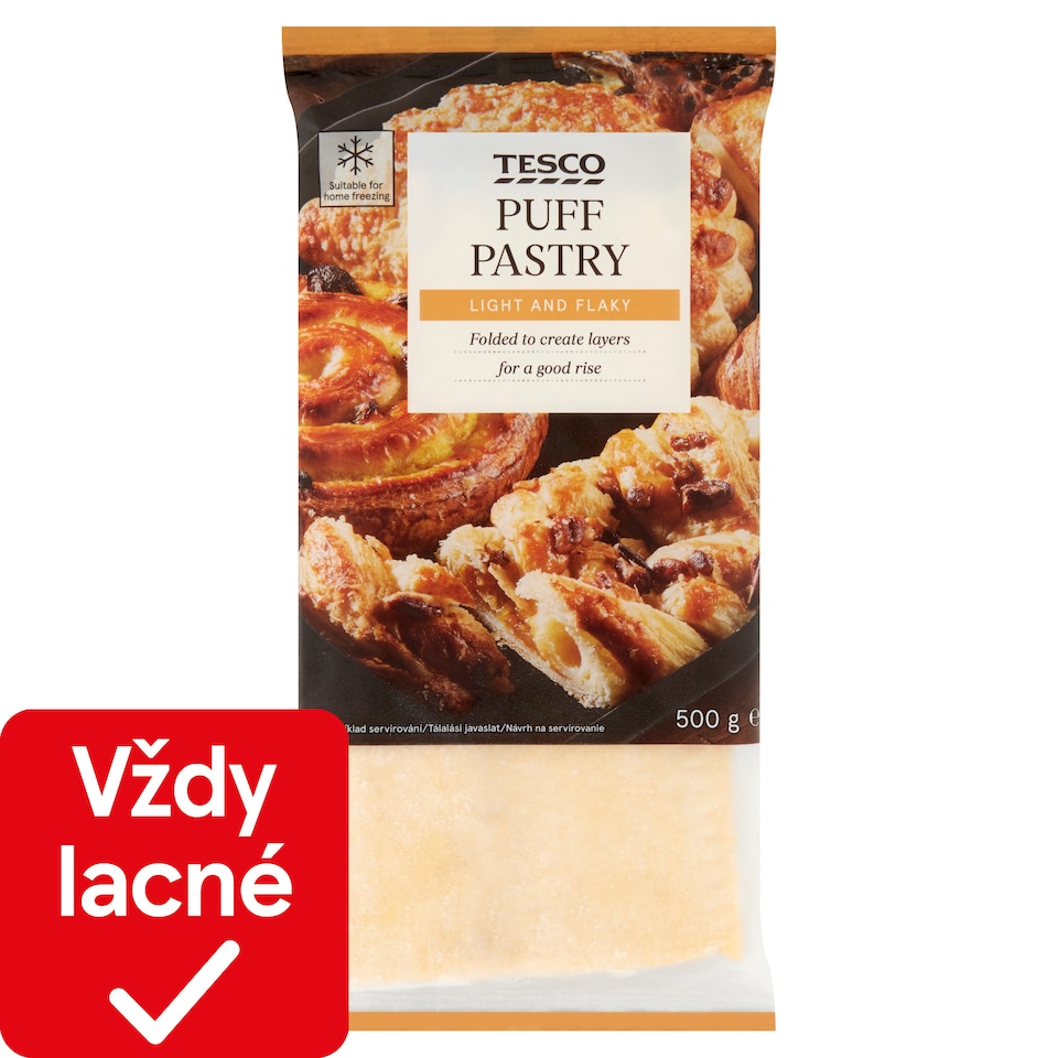Tesco Lístkové cesto hlbokozmrazené 500 g