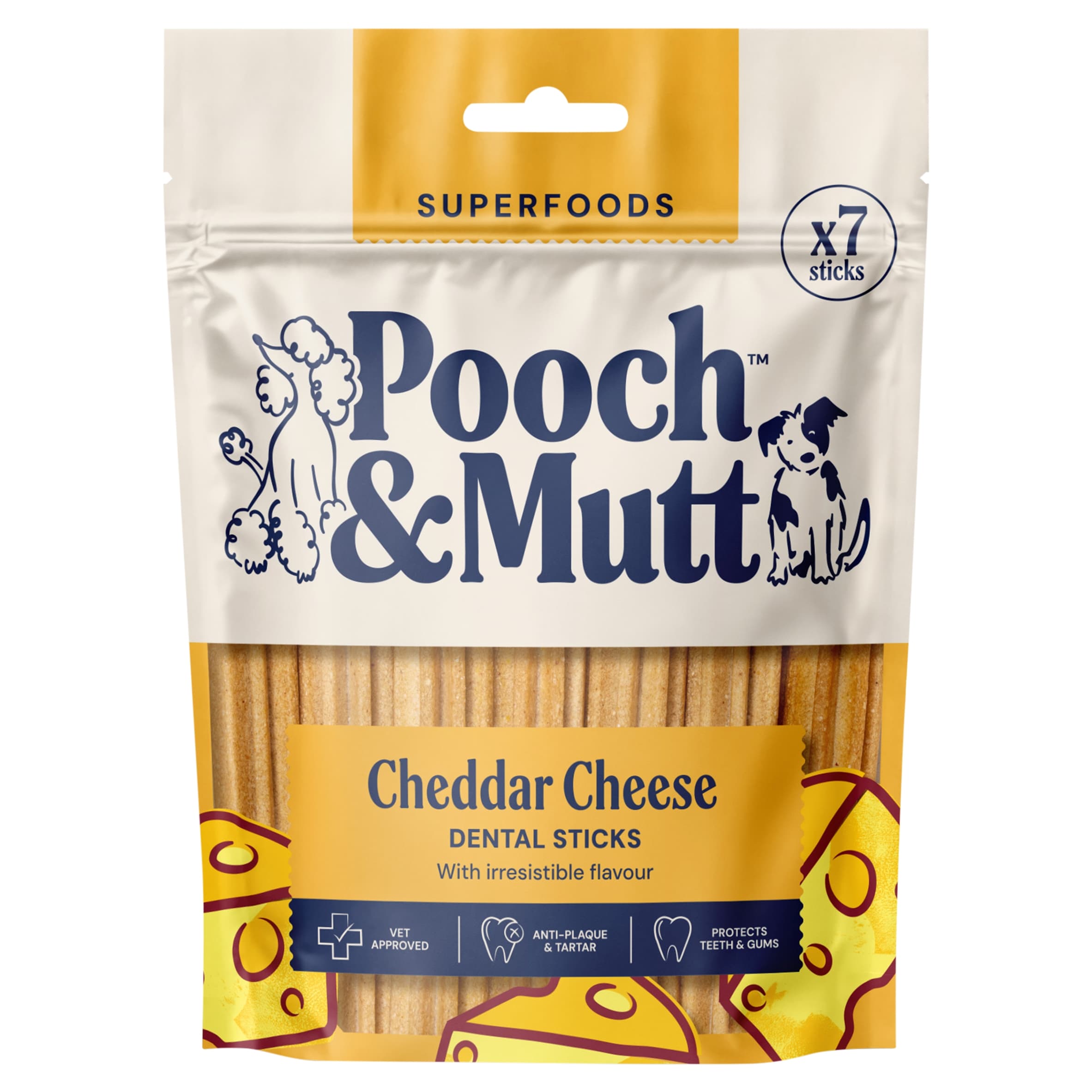 Pooch & Mutt Cheddar Cheese Dental sticks 251g