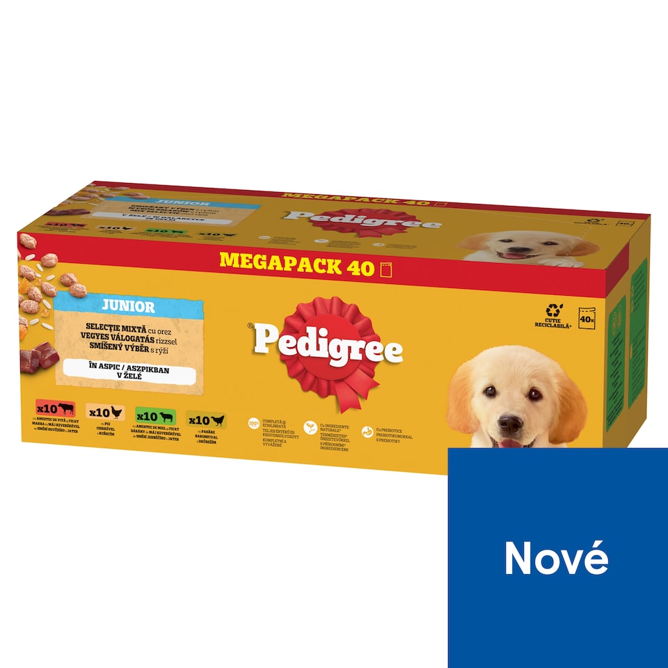 Pedigree Junior smíšený výběr s rýži v želé 40 x 100g (4kg)
