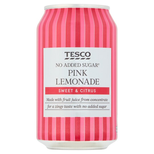 Tesco No Added Sugar Pink Lemonade 330Ml Tesco Groceries
