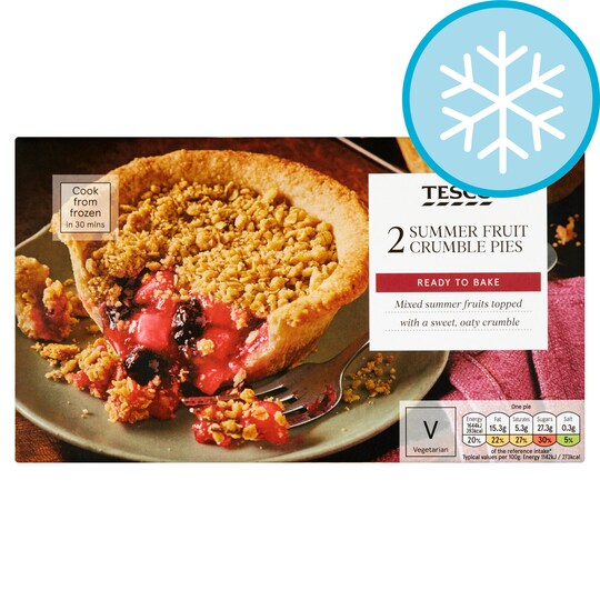 Tesco 2 Summer Fruit Crumble Pies 320G Tesco Groceries