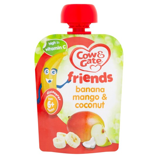 C&G Fruit Pouch Banana, Mango Coconut 80g Tesco Groceries