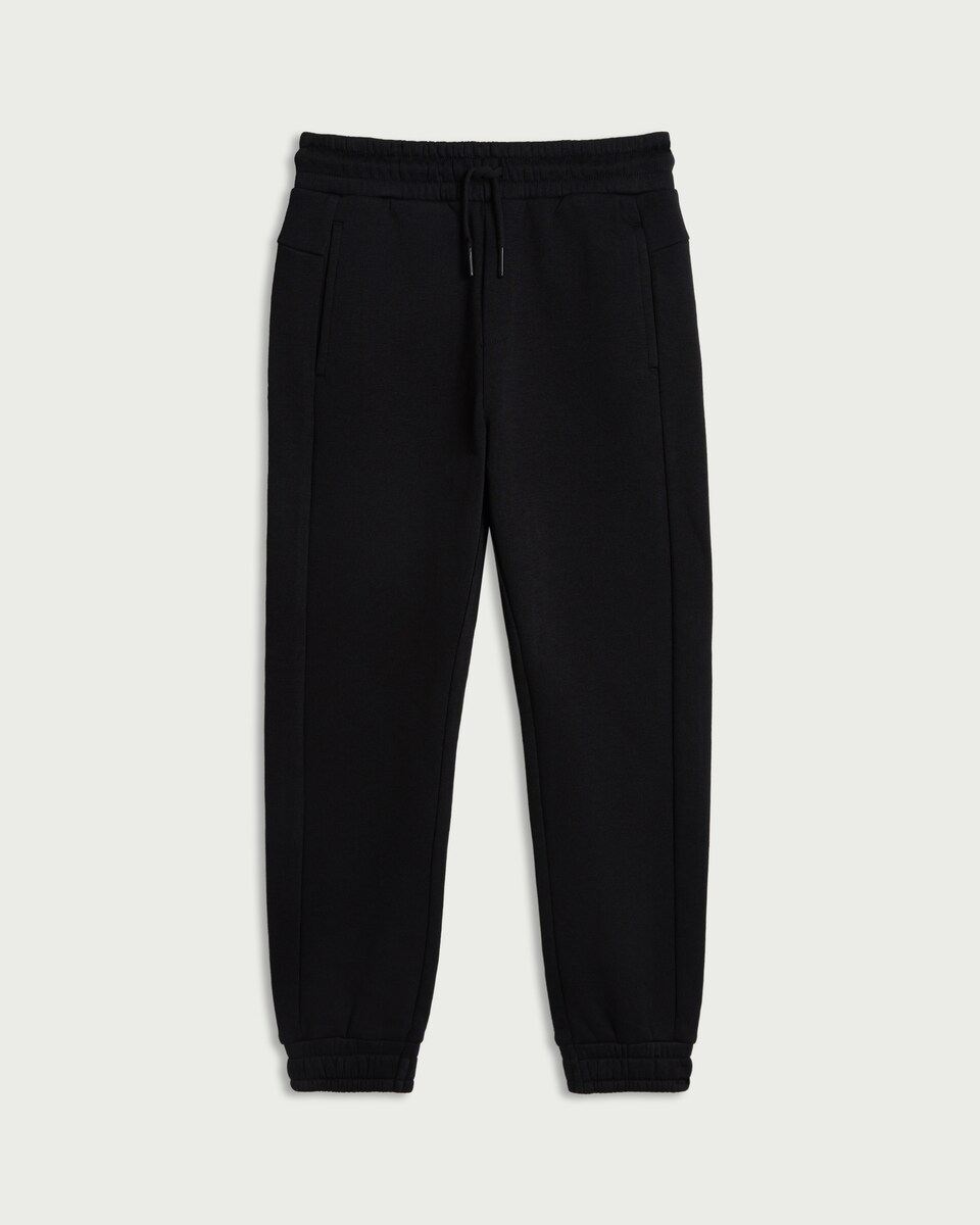 image 1 of F&F Boys Cotton Rich Cuffed Joggers in Black