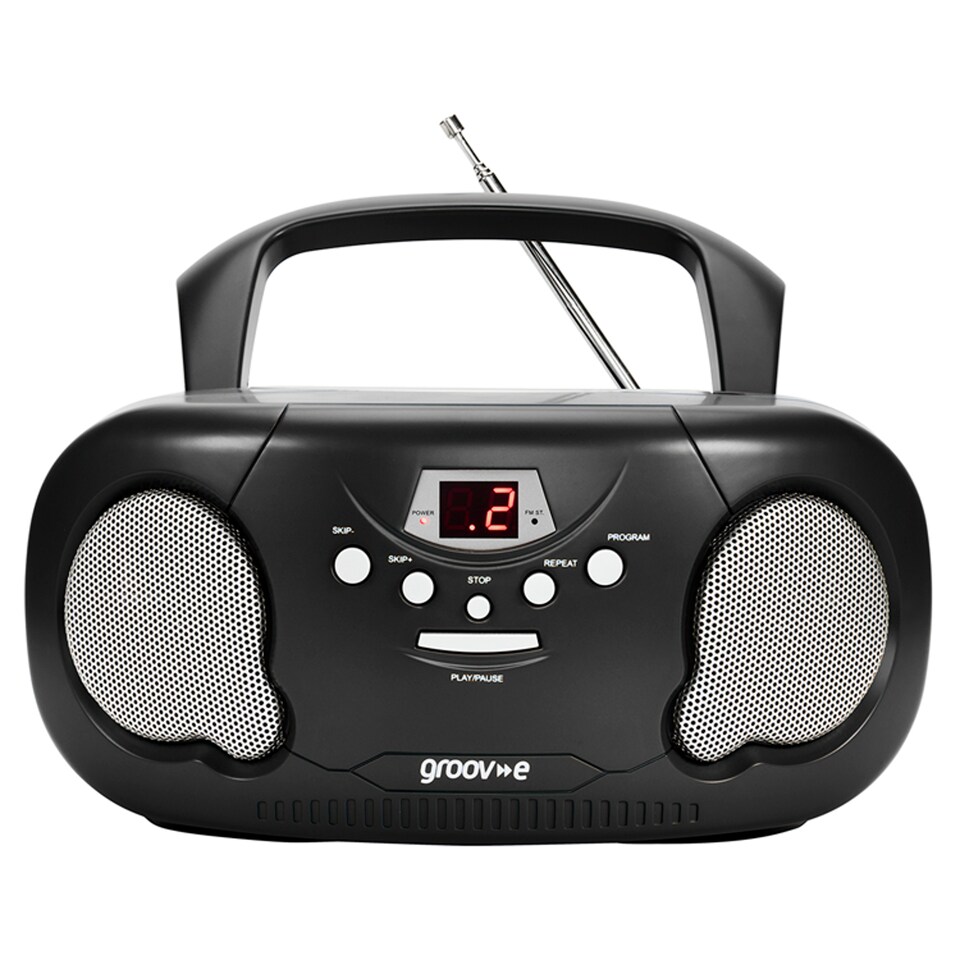Groove Boombox Radio Cd Player Black