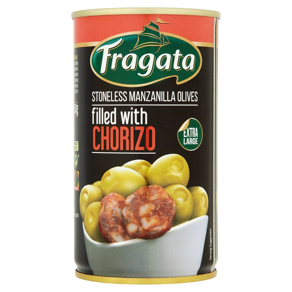 image 1 of Fragata Chorizo Stuffed Green Olives 350G