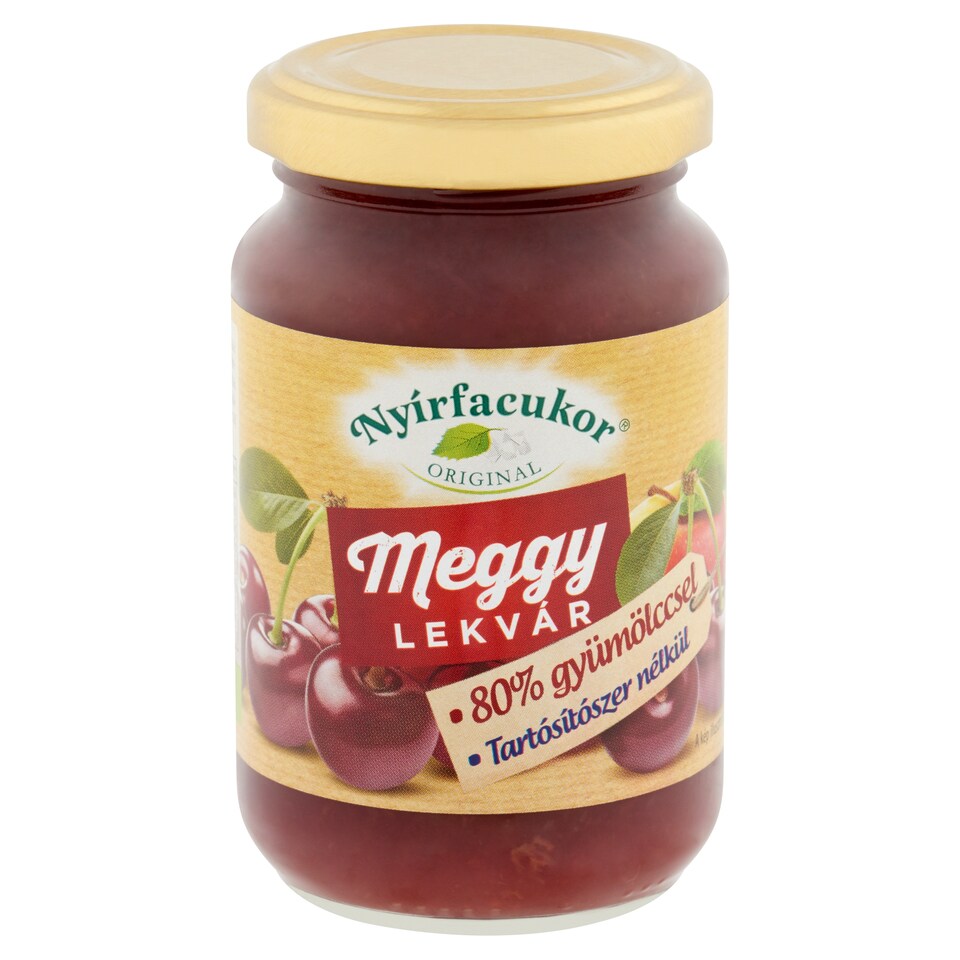 Nyírfacukor Original meggy-alma lekvár édesítőszerrel 230 g  1. kép
