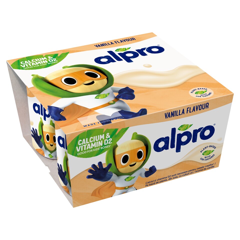Alpro vaníliaízű fermentált szójakészítmény hozzáadott kalciummal, vitaminnal 4 x 115 g (460 g)