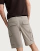 image 3 of F&F Cotton Rich Cargo Shorts in Stone