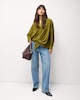image 1 of F&F Knot Front Shirt in Olive