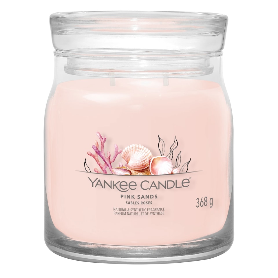 image 1 of Yankee Candle Signature Pink Sands Medium Jar Candle 368g