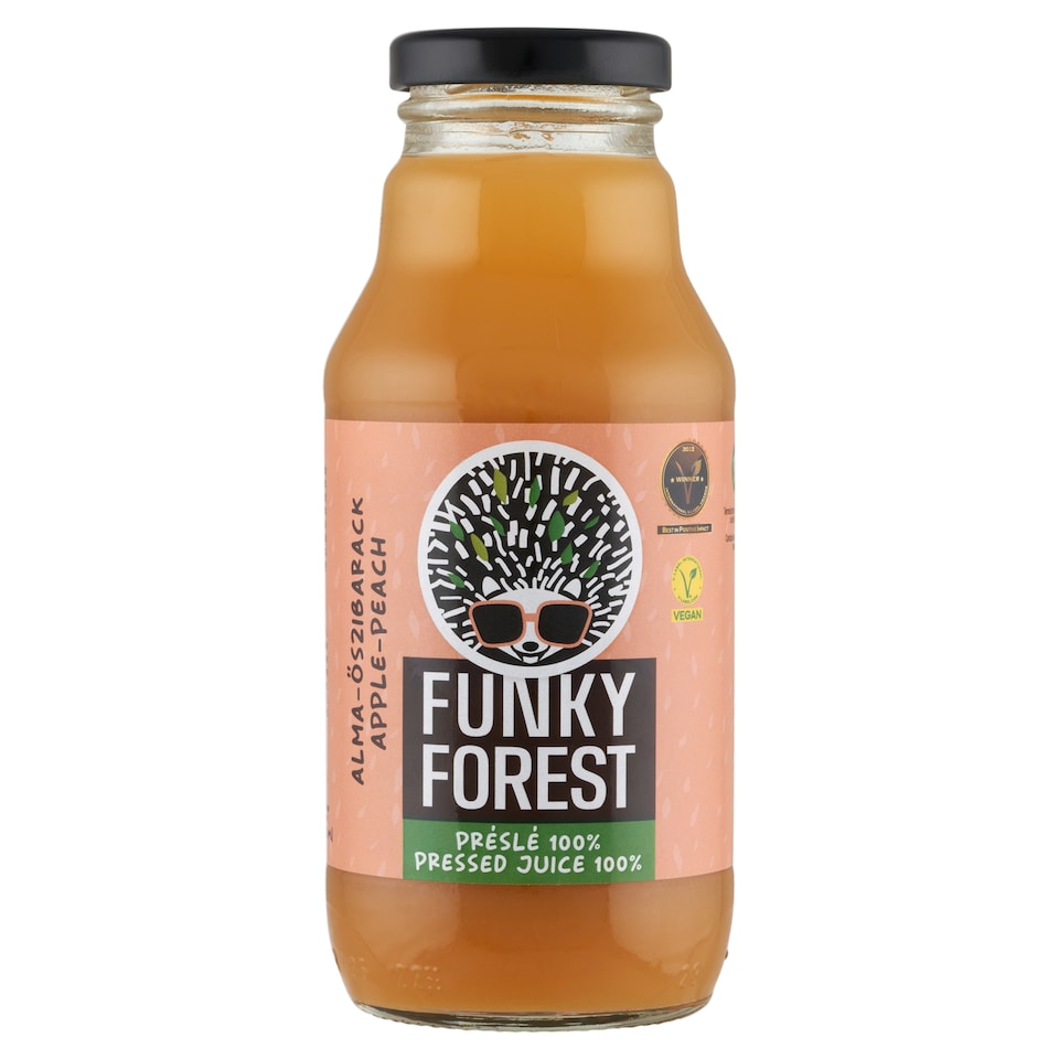 Funky Forest 100% alma-őszibarack frissen préselt lé 330 ml
