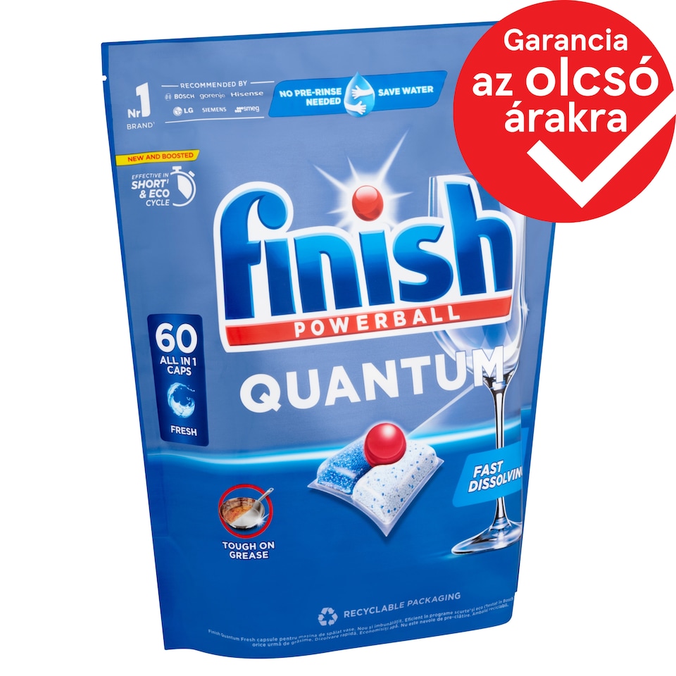 Finish Powerball Quantum Fresh mosogatógép kapszula 60 db 624 g