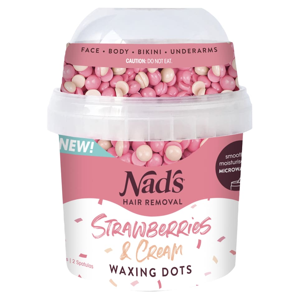 image 1 of Nad's Strawberries & Cream Waxing Dots 200g