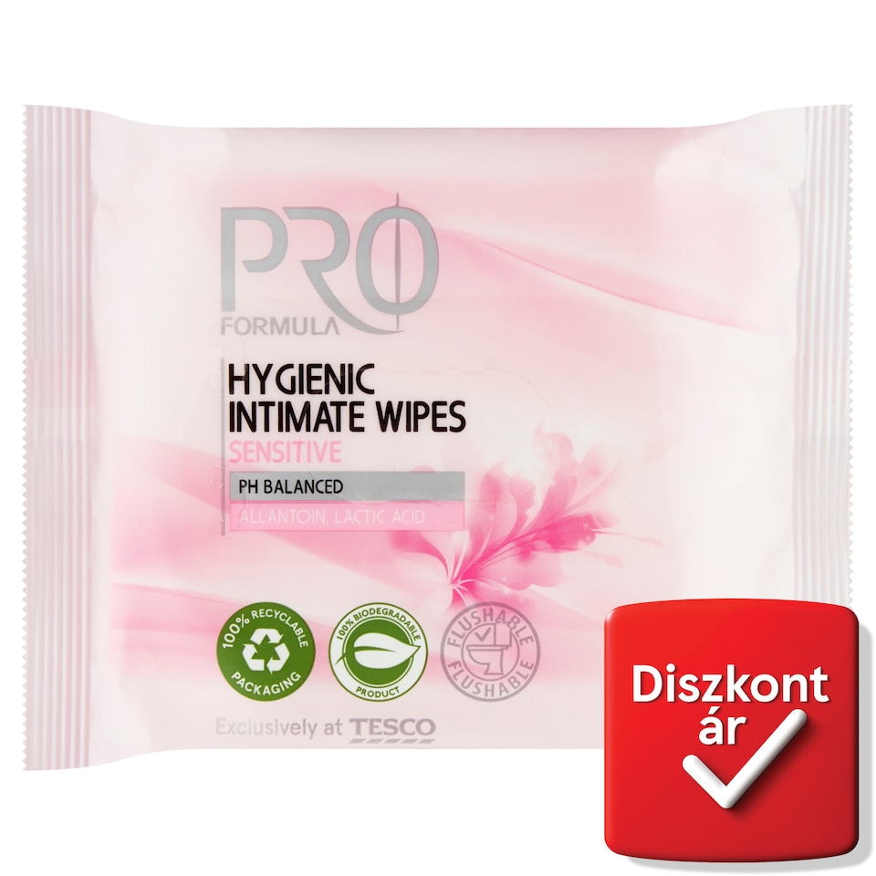 Tesco Pro Formula Sensitive Intimate Wipes 20 pcs
