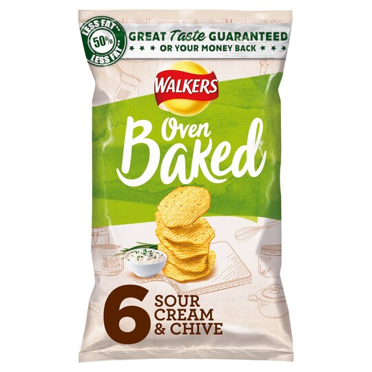 Walkers Baked Sour Cream And 6X25g Tesco Groceries