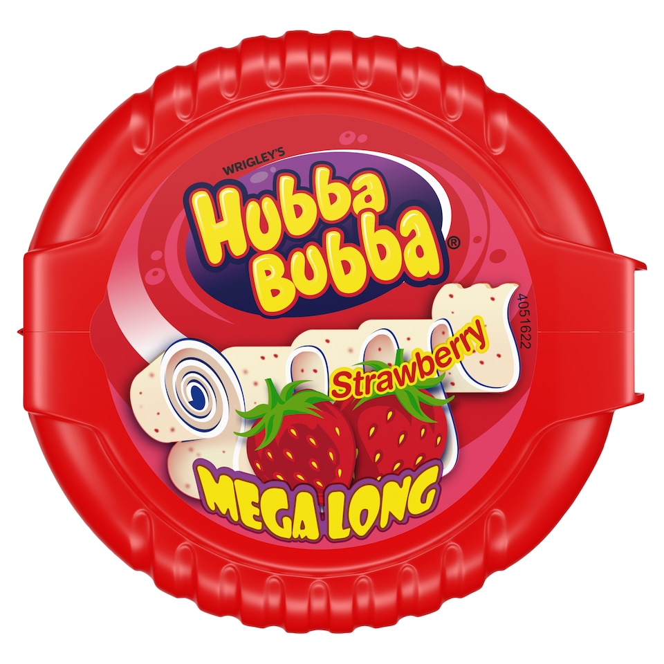 obrázok 1 z Wrigley's Hubba Bubba Mega Long žuvačka s jahodovou príchuťou 56 g