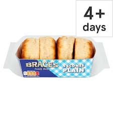 Brace's Family Bread 4 Plain Scones