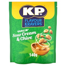 KP Flavour Kravers Peanuts - Coolin' Sour Cream & Chive 140g