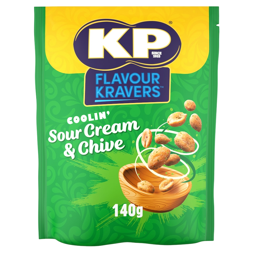 image 1 of KP Flavour Kravers Peanuts - Coolin' Sour Cream & Chive 140g