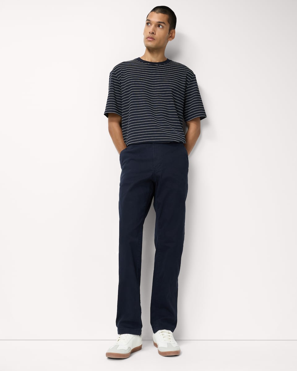 image 1 of F&F Cotton Rich Slim Leg FREEFIT® Chino Trousers in Navy