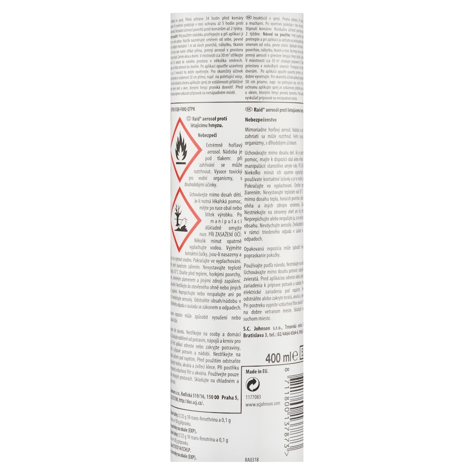 image 1 of Raid Komáři & mouchy 400ml