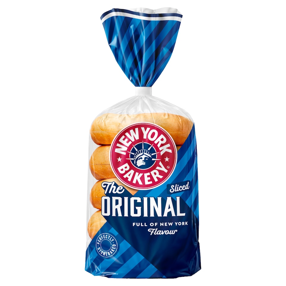 image 1 of New York Bakery Co The Original Plain Bagels 5 Pack