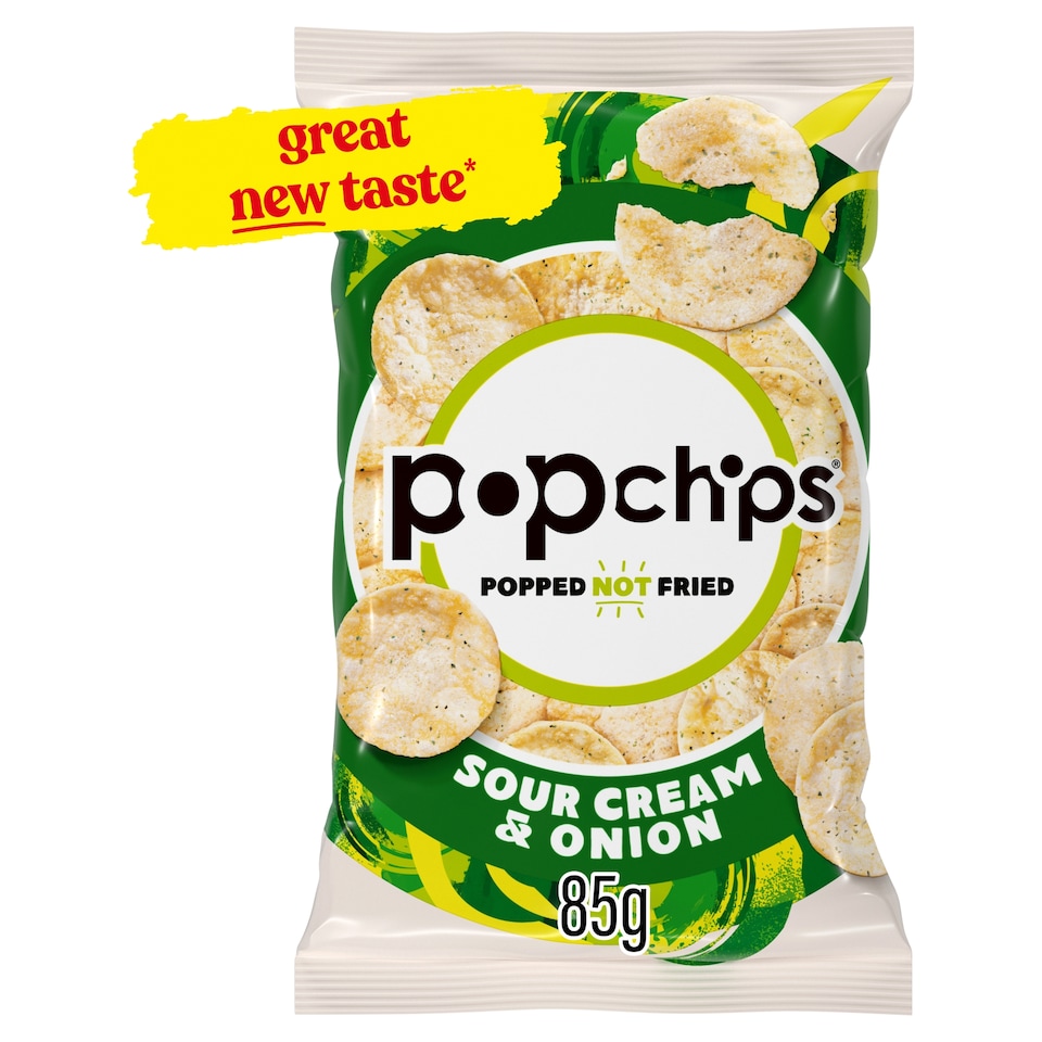 image 1 of Popchips Sour Cream & Onion Sharing Crisps 85g