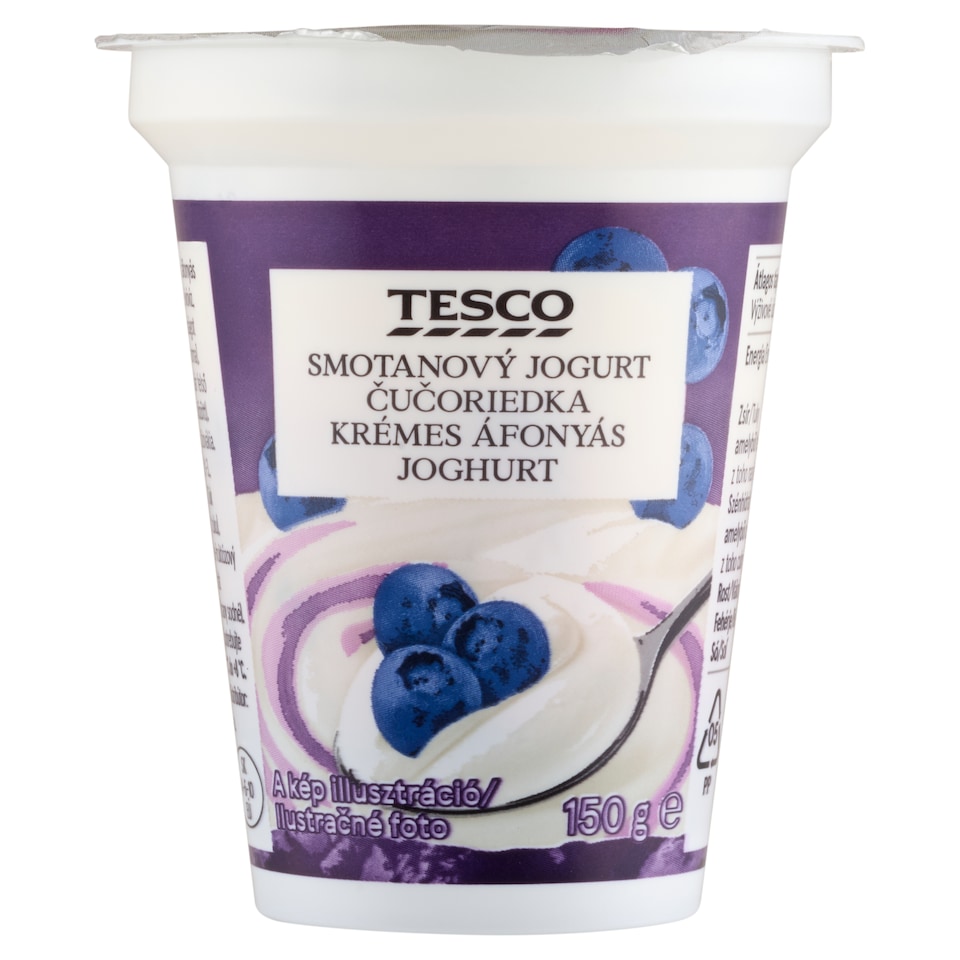 Tesco krémes áfonyás joghurt 150 g