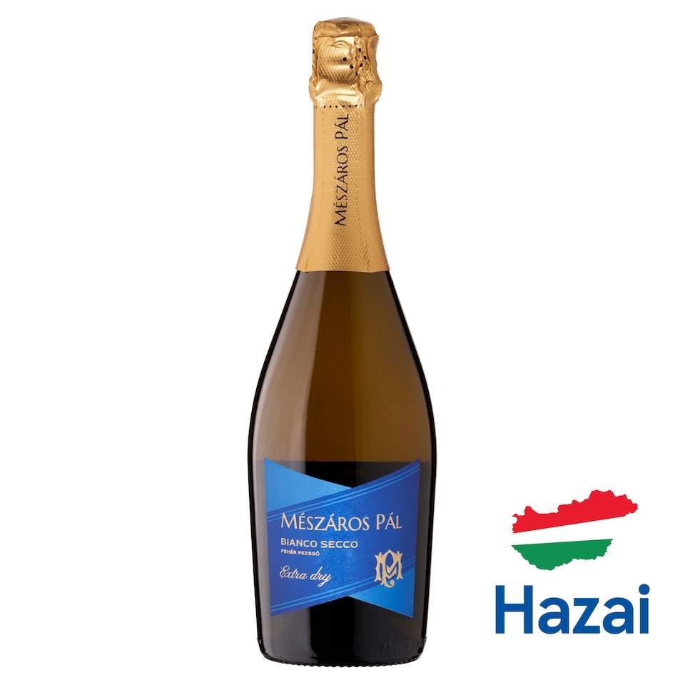 Mészáros Pál Pannon Bianco Secco különlegesen száraz fehér pezsgő 12% 0,75 l