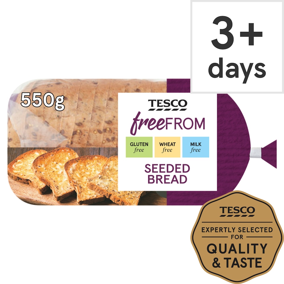 Tesco Free From Seeded Sliced Bread 550g