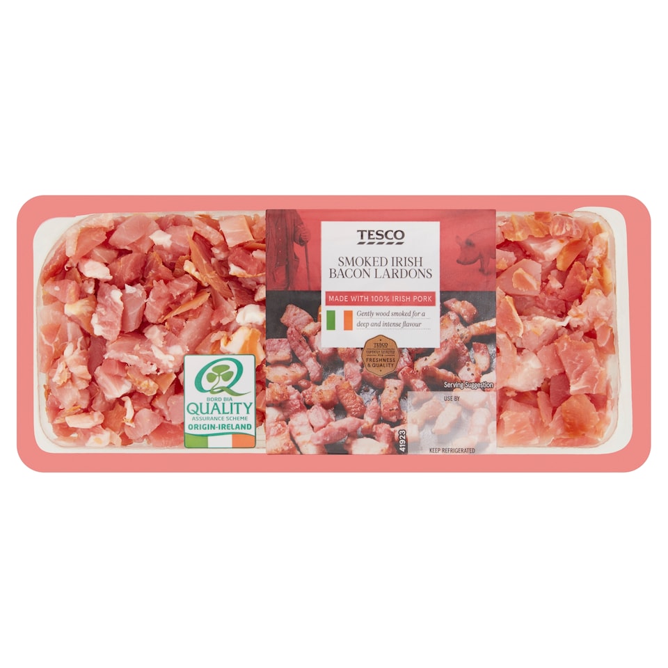 Tesco Irish Smoked Bacon Lardons 180G