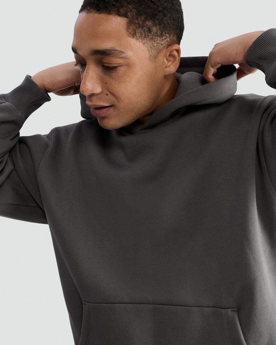 image 1 of F&F Heavyweight Kangaroo Pocket Oversized Hoodie in Grey
