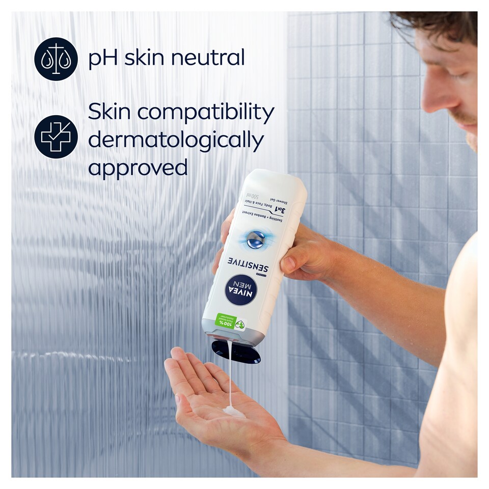 image 1 of Nivea Men Sensitive Shower Gel 500Ml