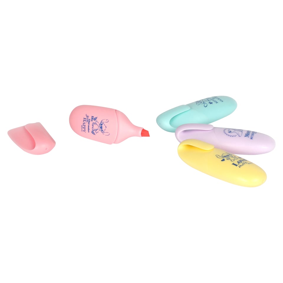 image 1 of Disney Stitch Mini Highlighters 4 pcs