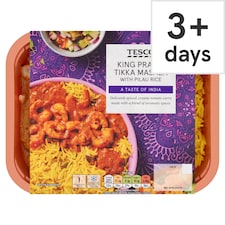 Tesco King Prawn Tikka Masala & Pilau Rice 400G