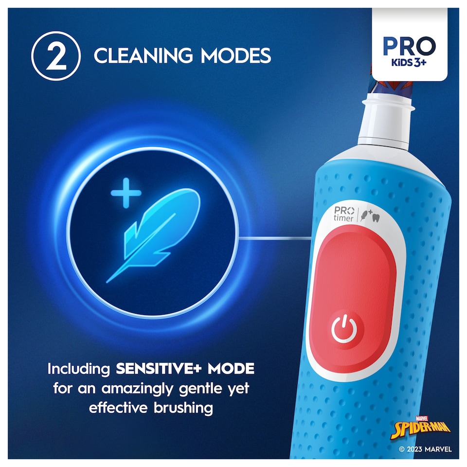 image 1 of Oral-B Pro Kids 3+ Electric Toothbrush - Spider-Man