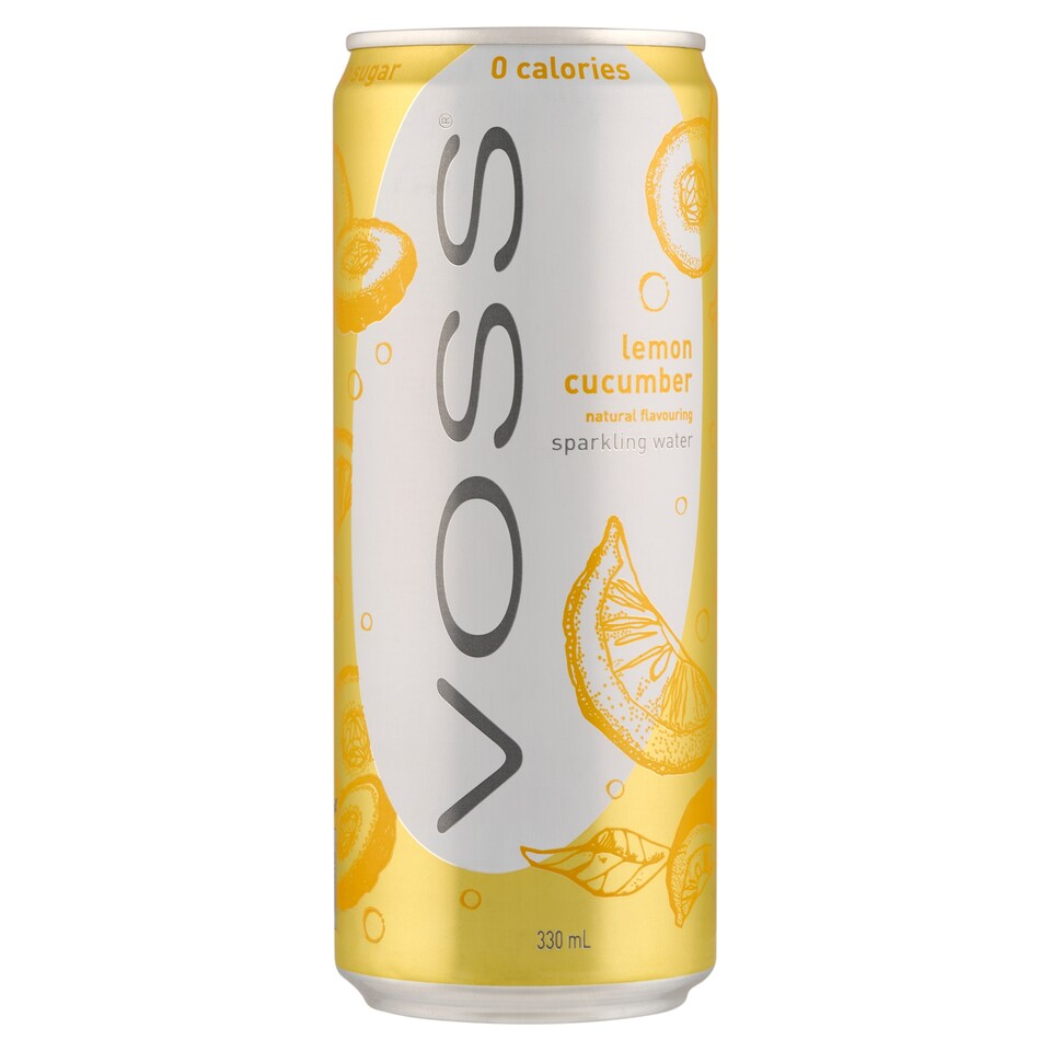 Voss citrom-uborka ízű szén-dioxiddal dúsított természetes ásványvíz 330 ml
