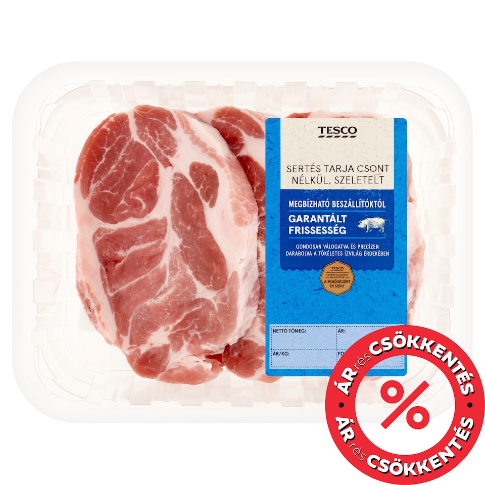 Tesco szeletelt sertés tarja csont nélkül 400 g