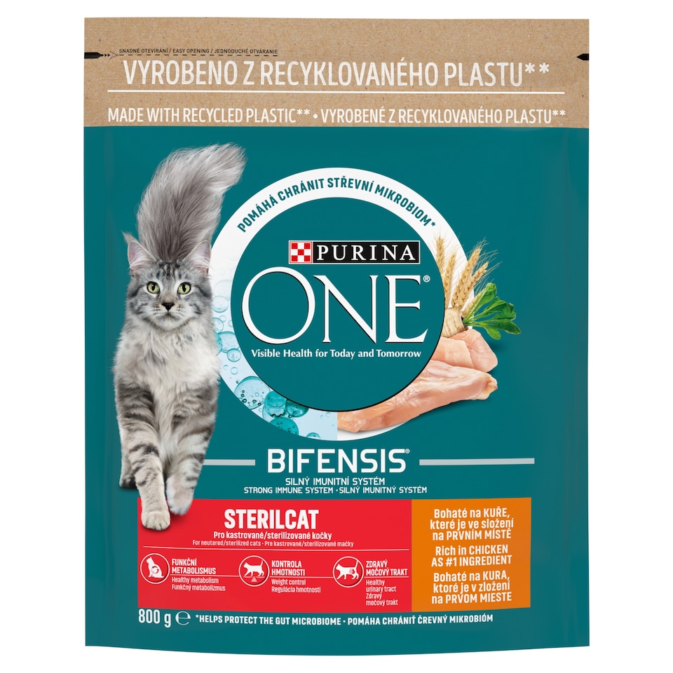 obrázok 1 z Purina ONE Bifensis Sterilised granule pre mačky kura 800 g