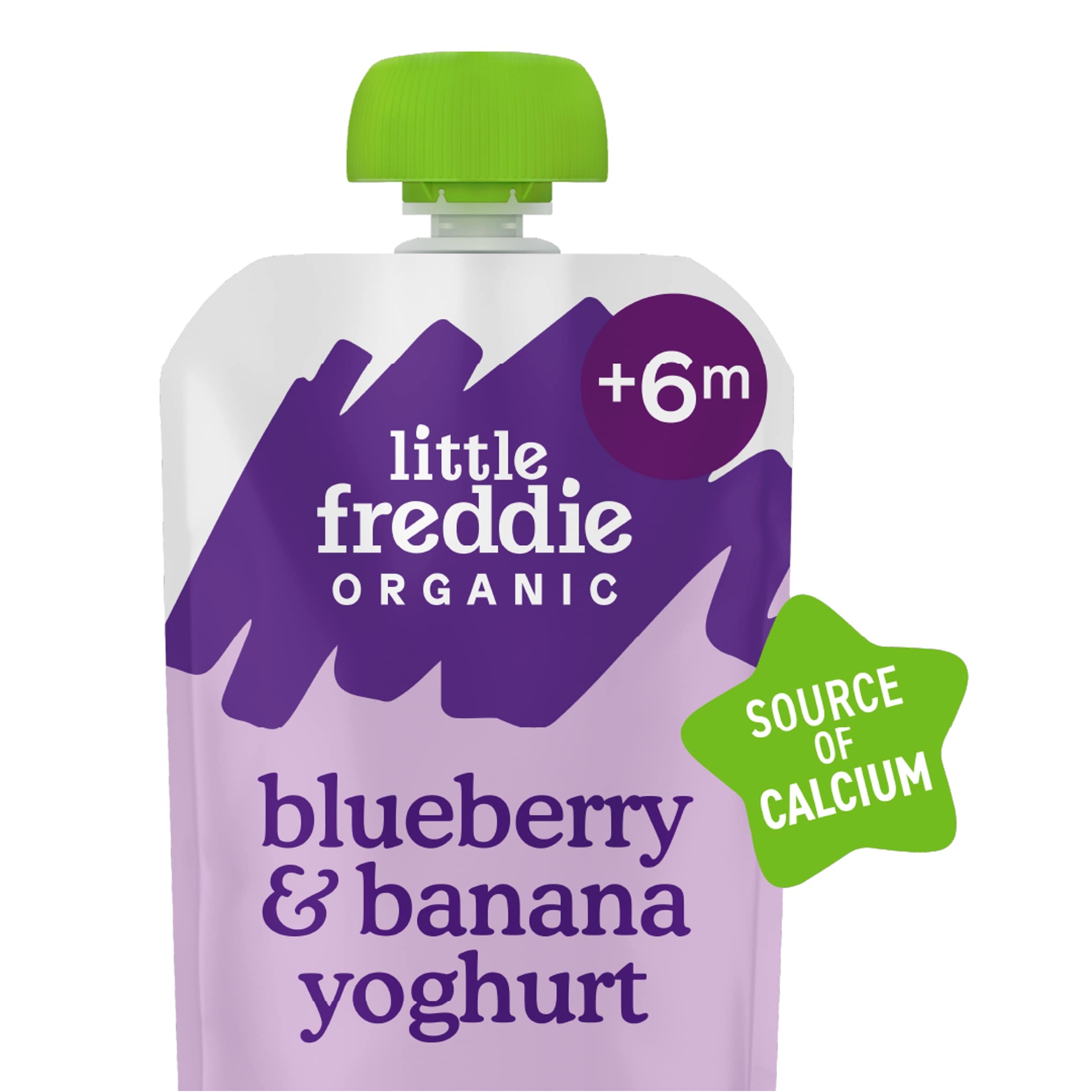 Little Freddie Organic Blueberry & Banana Greek Style Yoghurt Baby Food Pouch 6+ Months 100g