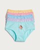 image 1 of Disney Princess 5-Pack Pure Cotton Polka Dot Knickers in Multi
