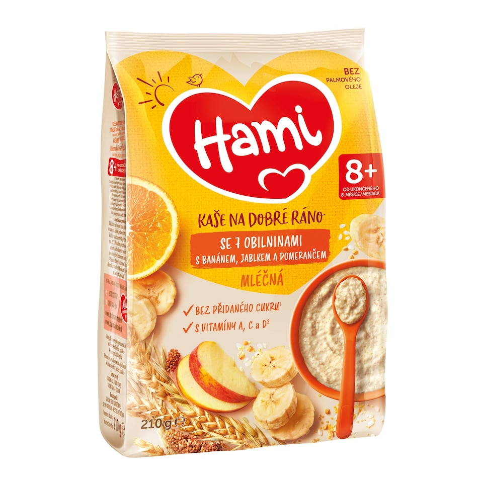 image 1 of Hami Milk Porridge with 7 Cereals, Apple, Banana and Orange 210g