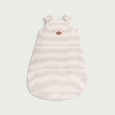 F&F Baby Pure Cotton Bear Striped 2.5 Tog Sleeping Bag in White
