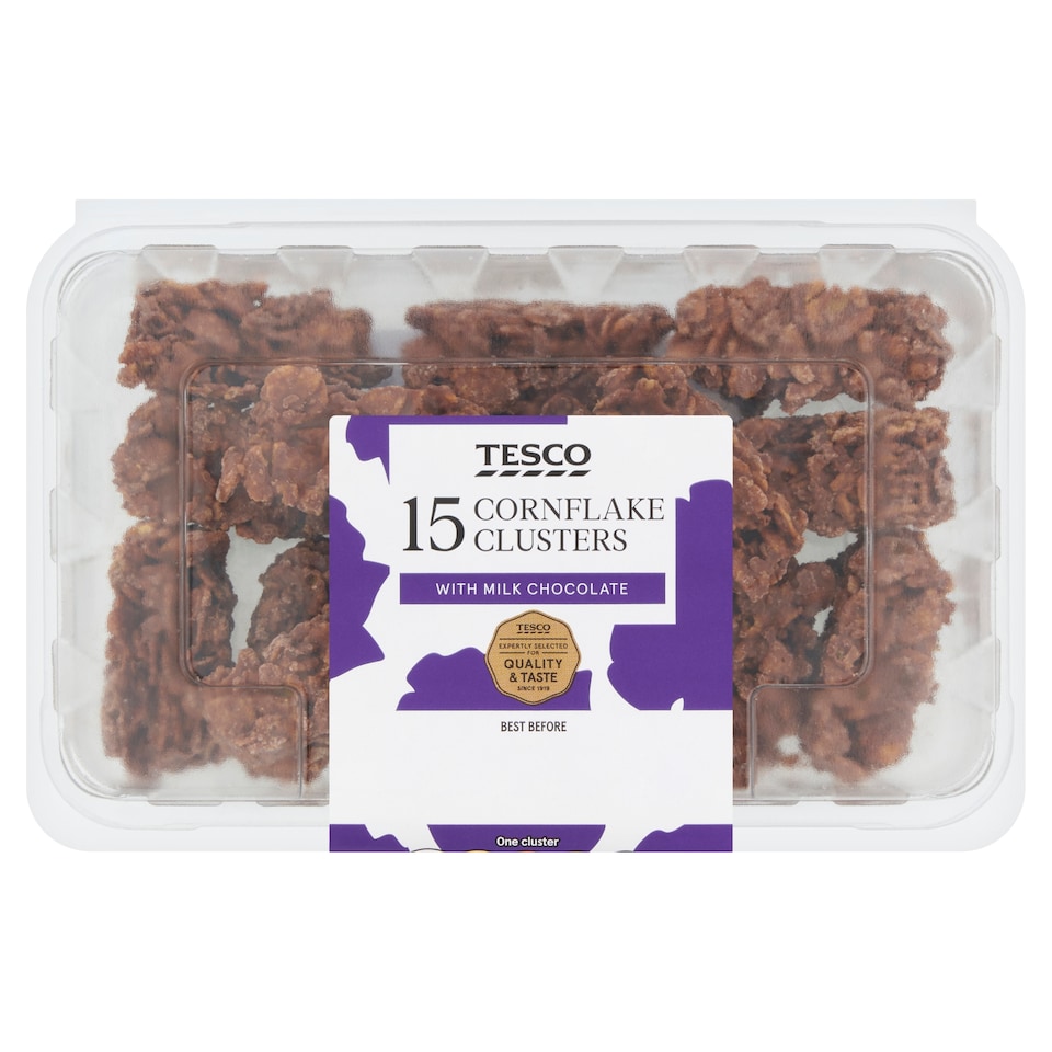 image 1 of Tesco 15 Chocolate Cornflake Clusters